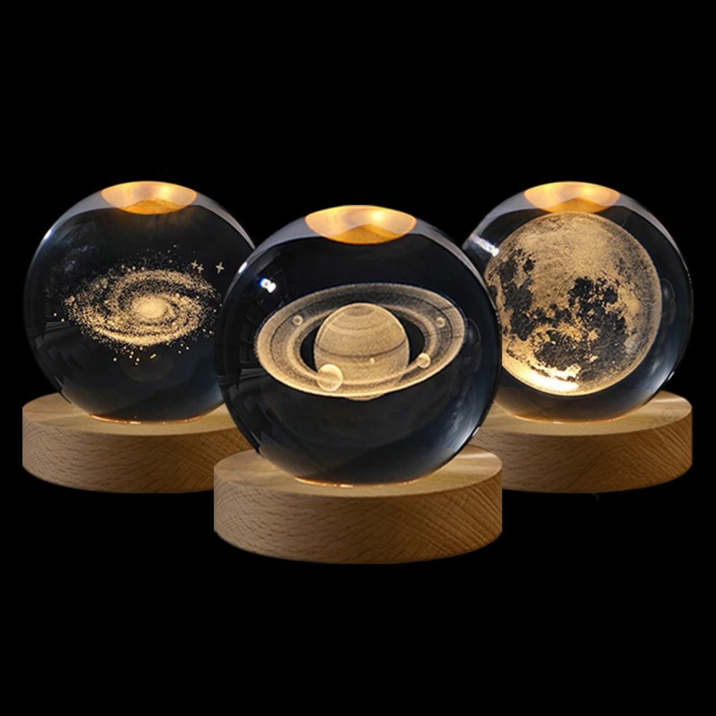 VELUNE™ Crystal Moon Light – Bola de Cristal 3D con Luz LED
