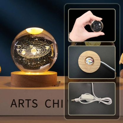 VELUNE™ Crystal Moon Light – Bola de Cristal 3D con Luz LED