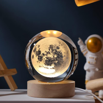 VELUNE™ Crystal Moon Light – Bola de Cristal 3D con Luz LED