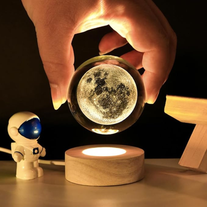 VELUNE™ Crystal Moon Light – Bola de Cristal 3D con Luz LED
