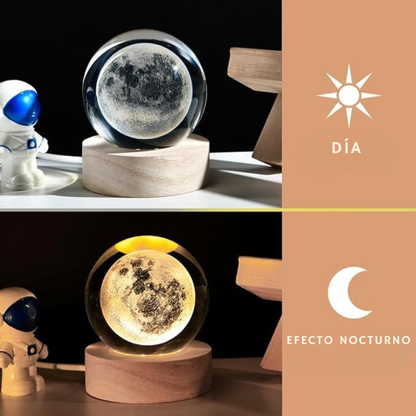 VELUNE™ Crystal Moon Light – Bola de Cristal 3D con Luz LED