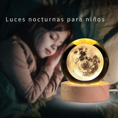 VELUNE™ Crystal Moon Light – Bola de Cristal 3D con Luz LED